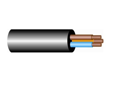 Neopreen kabel 3x1.5mm2 p/100mtr.