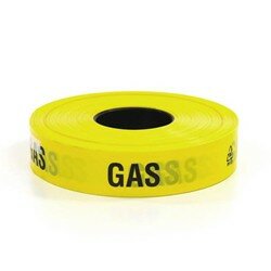 Waarschuwingsband gas/geel 250mtr.