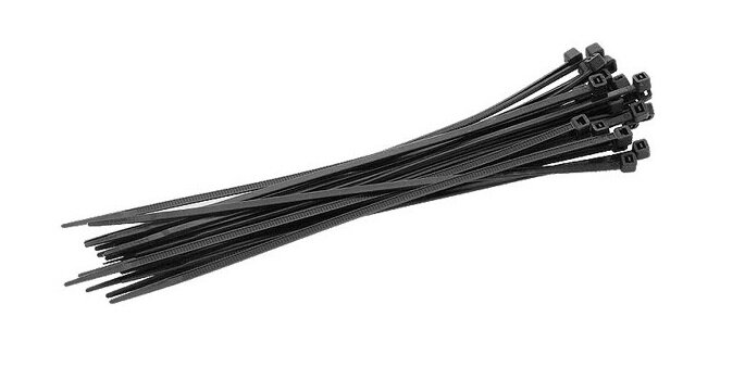 Kabelbinders 4.8x200mm zwart p/100st.