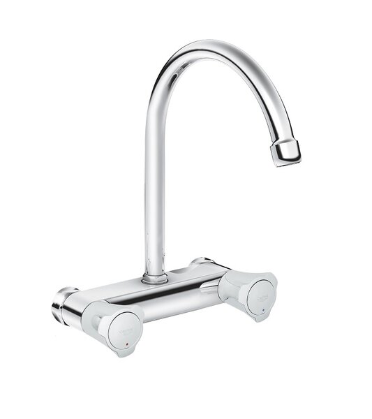 Grohe costa-L keukenmengkraan 150mm wand bovenuitloop z/kopp