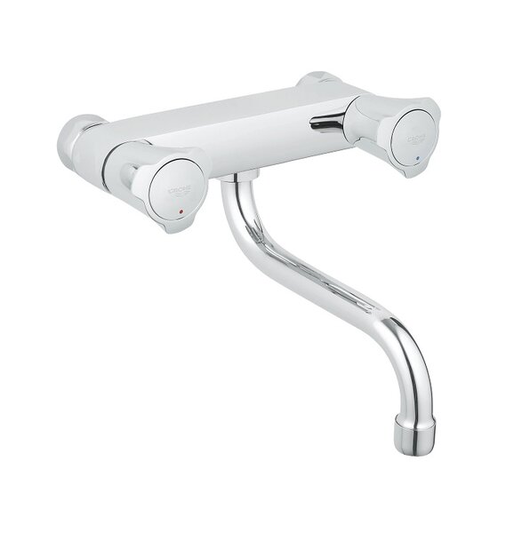 Grohe costa-L keukenmengkraan 150mm wand onderuitloop z/kopp