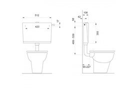 Wisa closetreservoir 500 wit