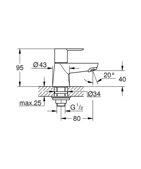 Grohe bauedge toiletkraan