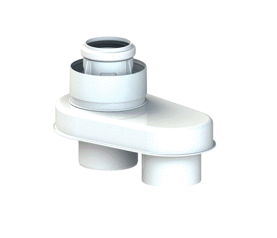 PPs/PP adapter 2x80mm 60/100mm