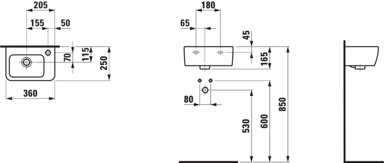 Laufen pro fontein 36cm