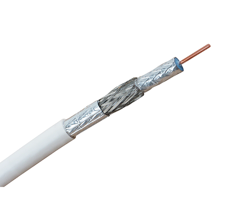 Hirschmann coax kabel wit p/20mtr
