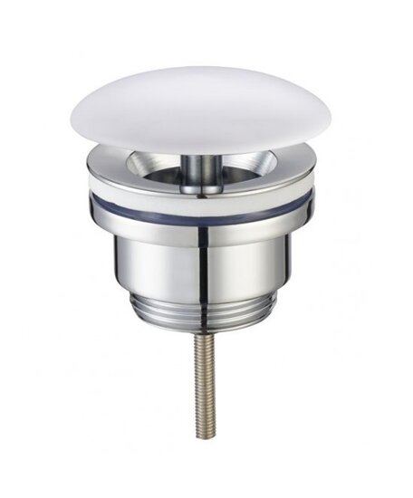 Wastafel afvoerplug 1 1/4&quot; always open keramiek wit